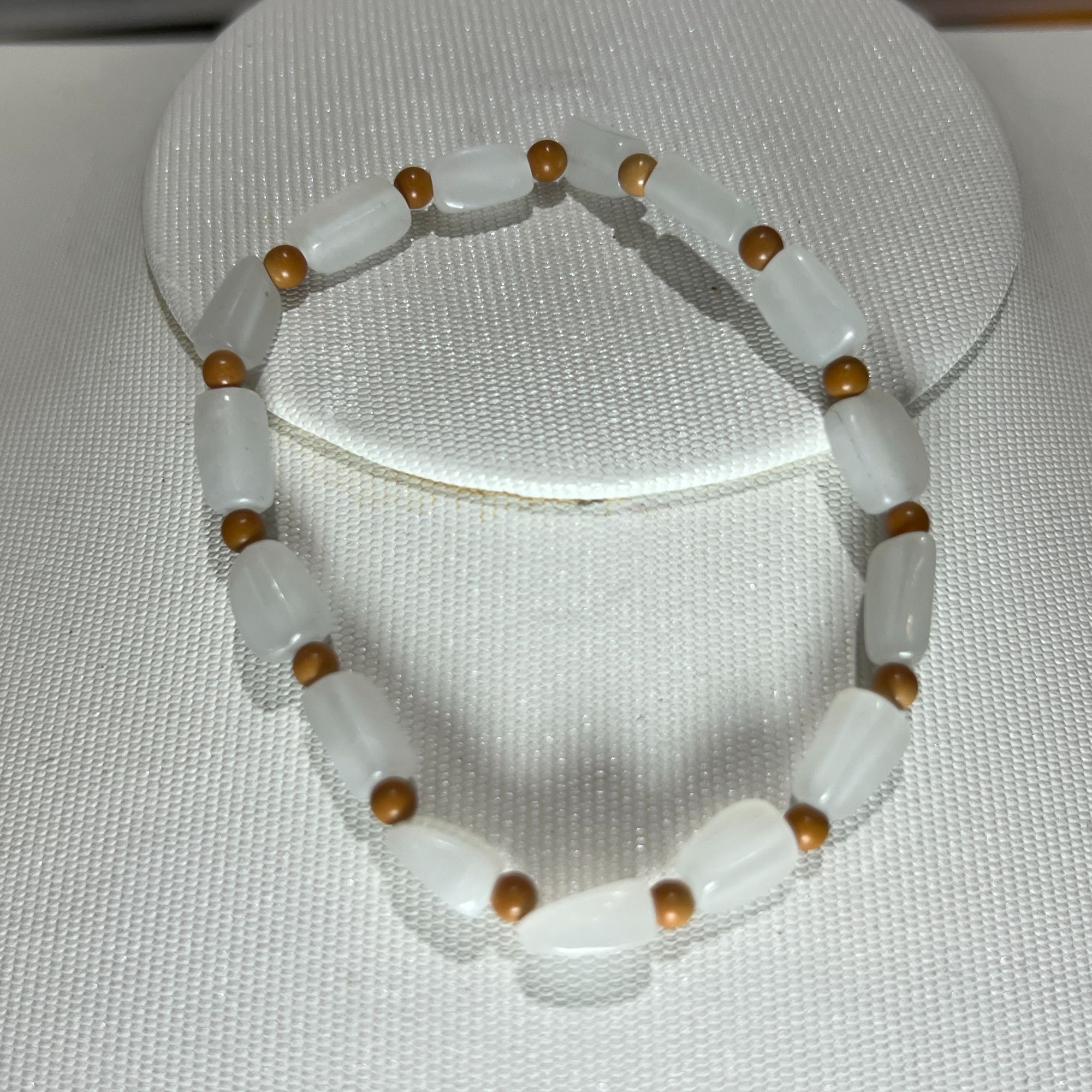 SH1418羊脂白玉（和田玉）随形手串