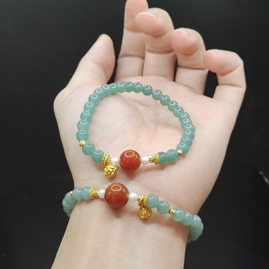 【老三珠宝】翡翠DIY单圈手串AS1【多样性发其一】约5mm+