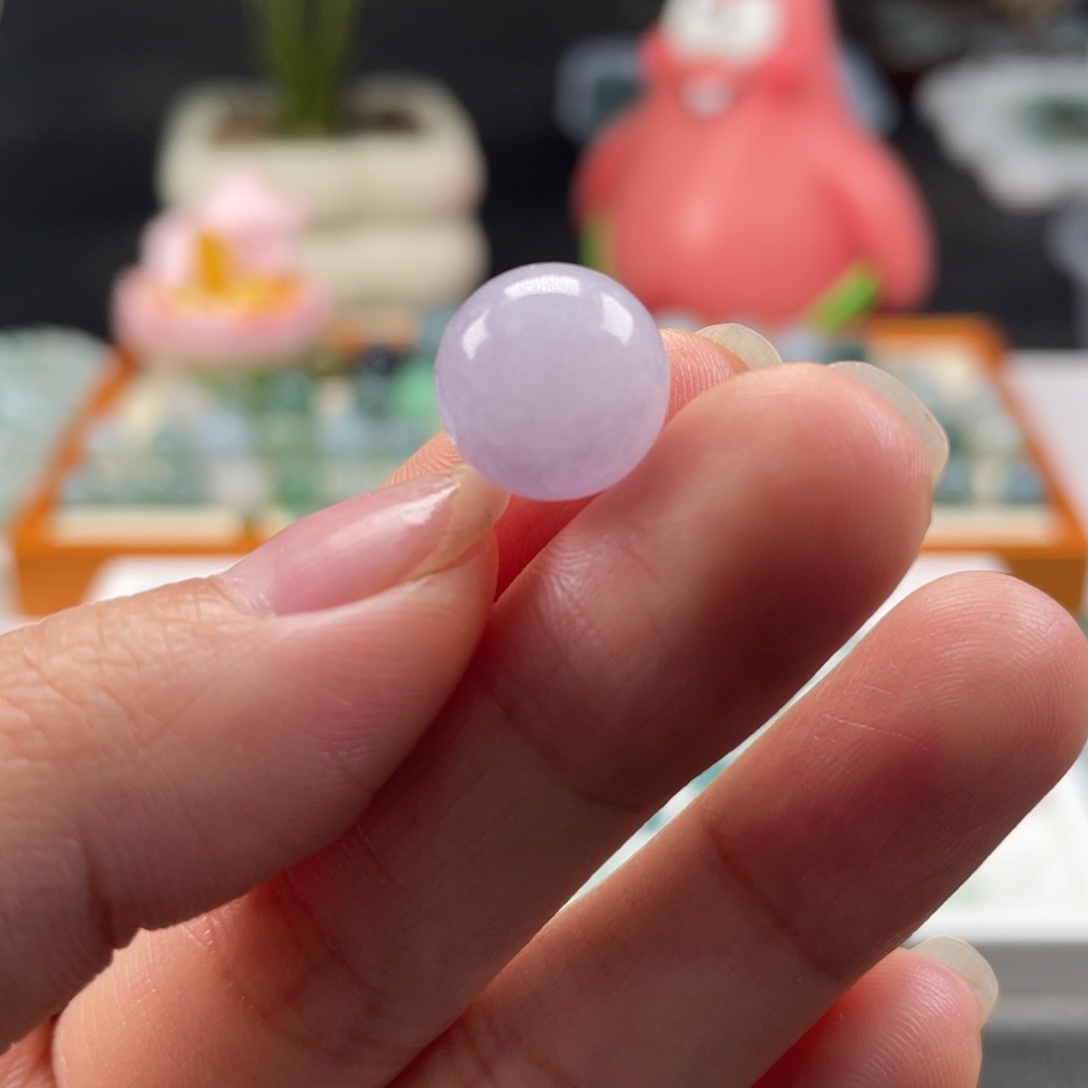 翡翠散珠天然翡翠粉紫11.8