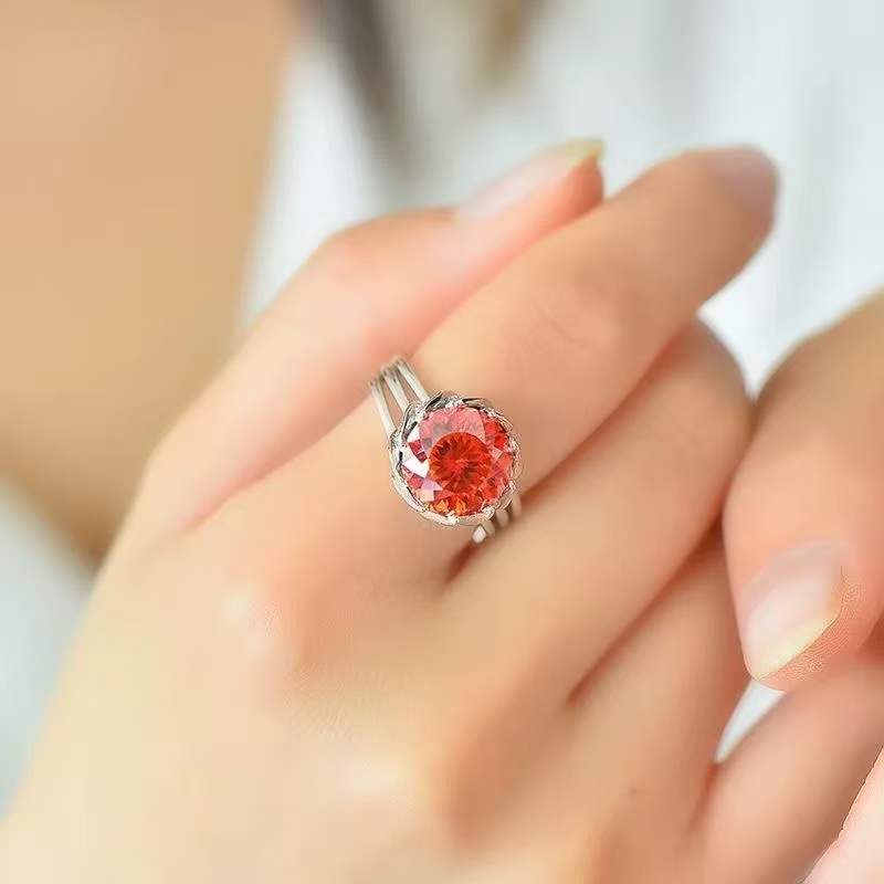 【中非黑马】ZFHM 高端定制 LC-326 三生情缘红戒指