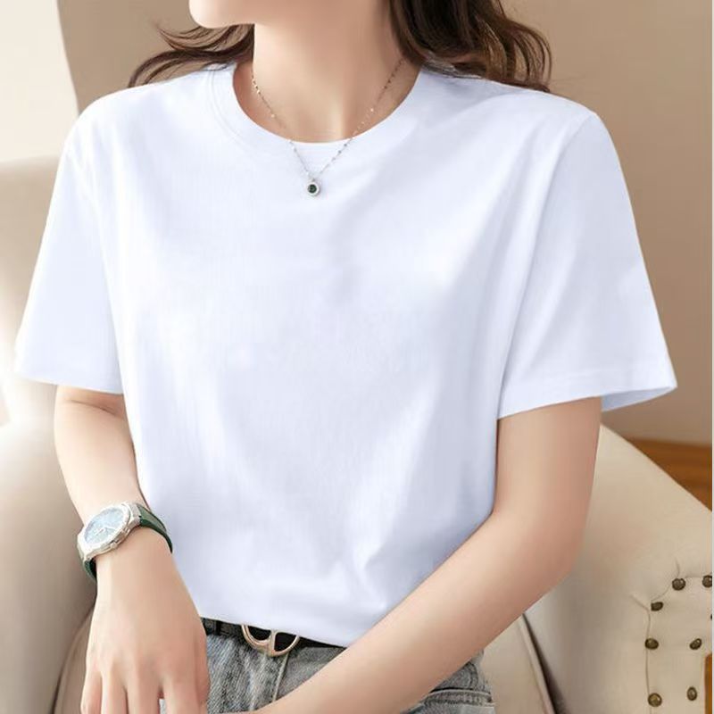 白色短袖T宽松夏款