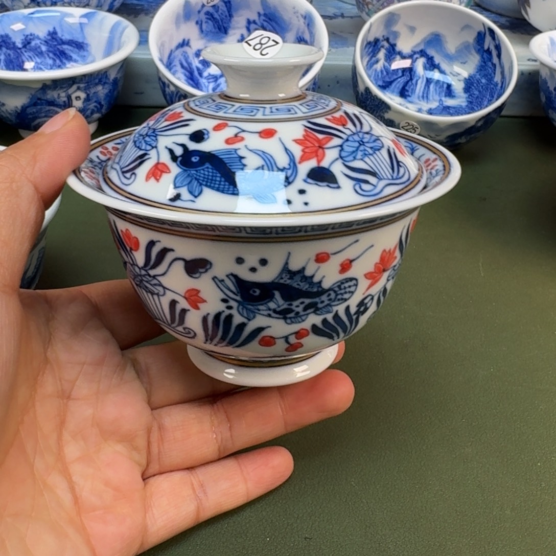 陶景德镇纯手绘茶具圆圆287