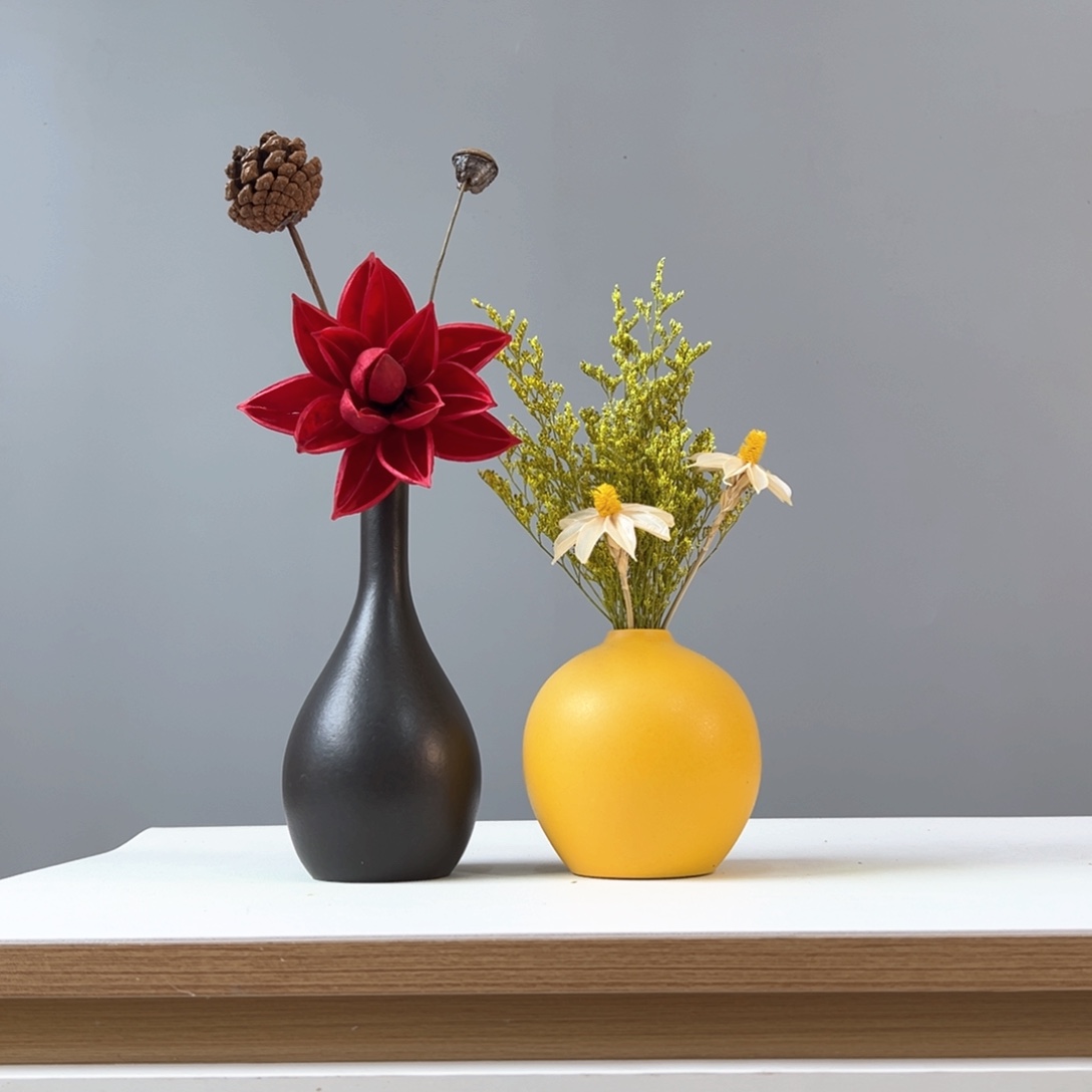 瓶陶瓷花瓶带花高度20-30厘米左右