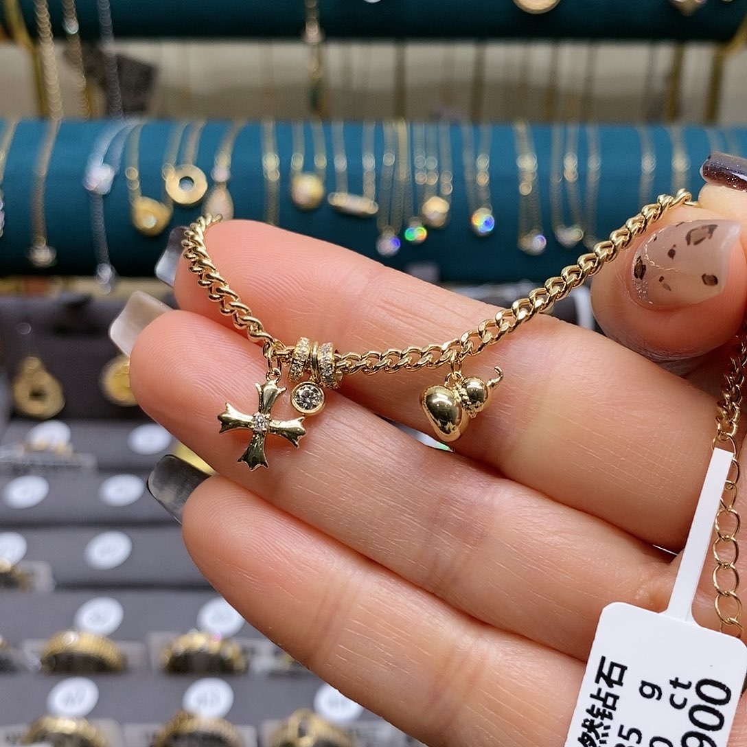 钻石手链18K金镶嵌天然钻石