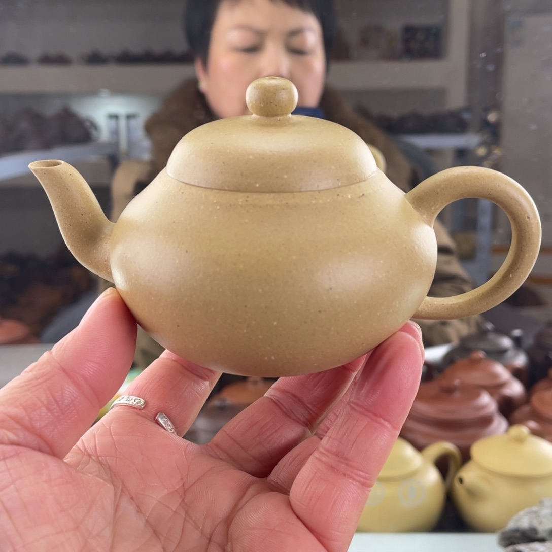 紫砂茶壶大水潭阴山梨皮全手工梨形150cc