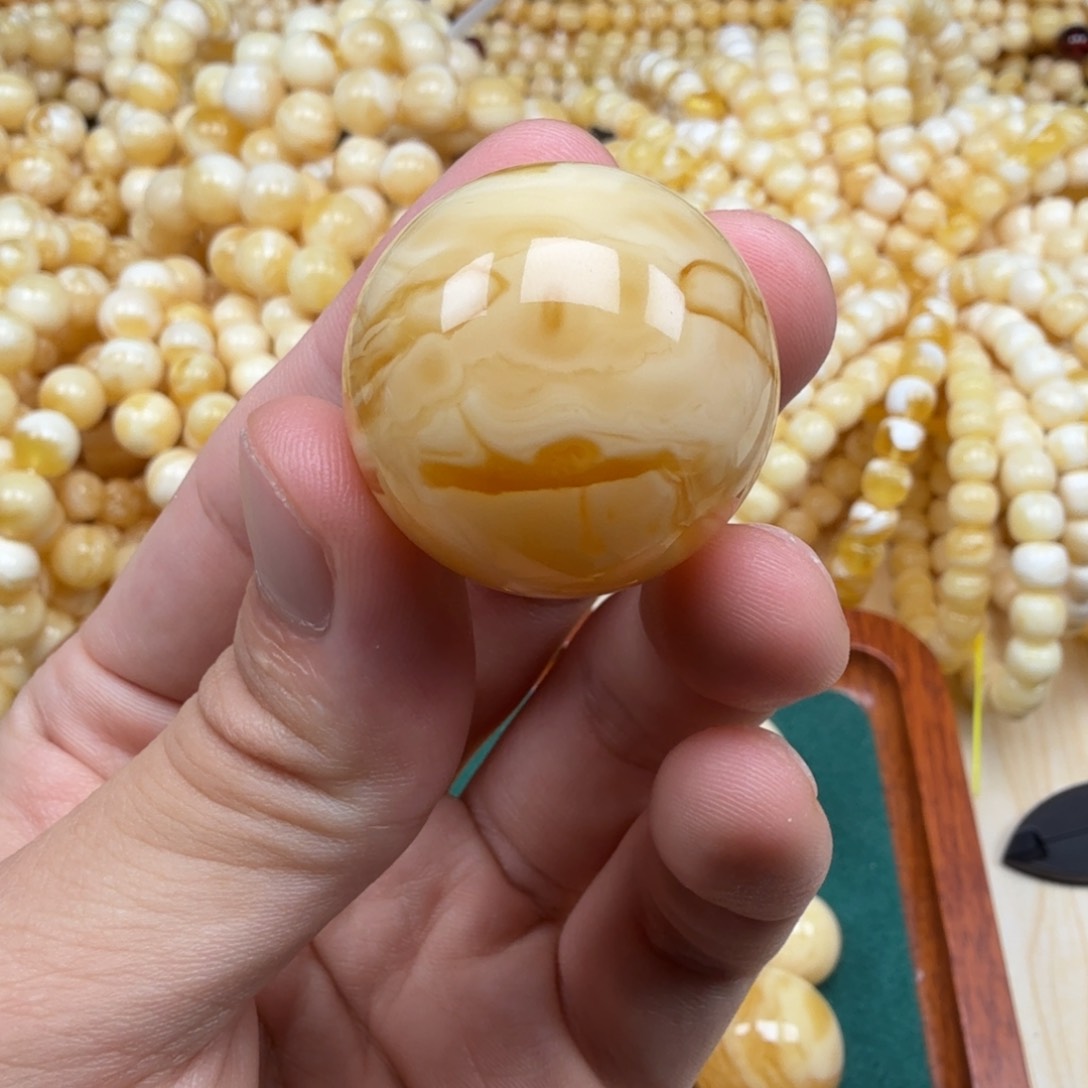 手链蜜蜡未镶嵌28+俄料妖花蜡珠子