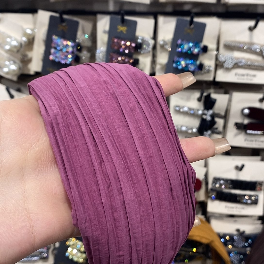 皮质铁合金梅子色韩版发箍