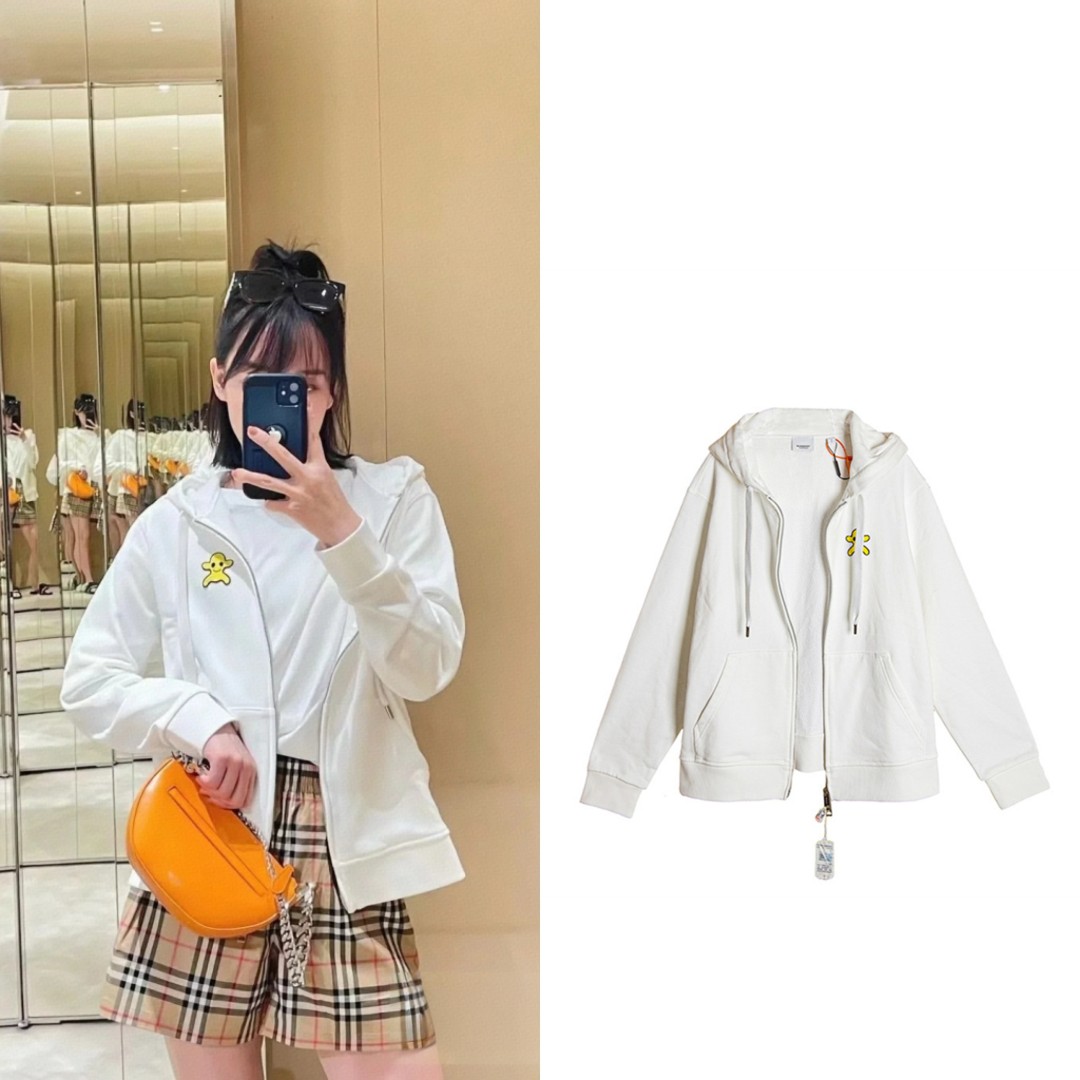 全新未使用 BURBERRY/博柏利 小怪兽限量拉链百搭连帽卫衣 B1401 