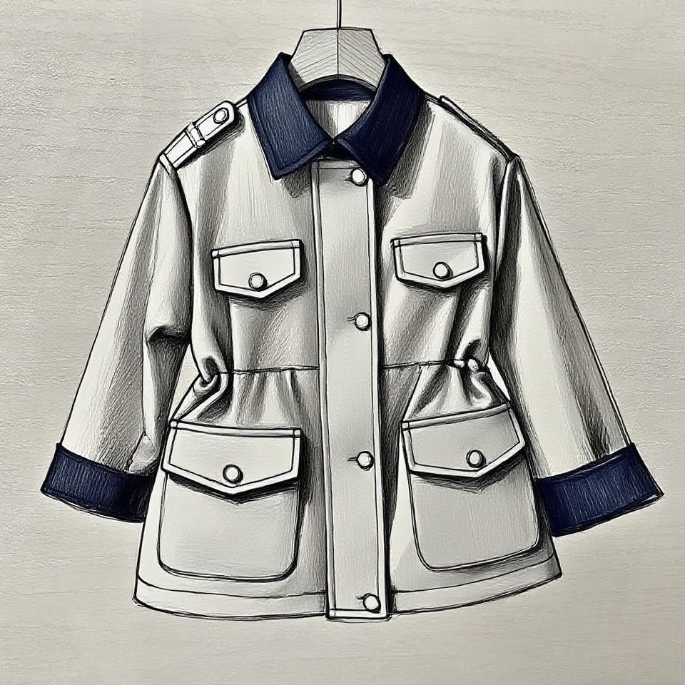 66718秋季新款儿童时尚老花工装皮衣