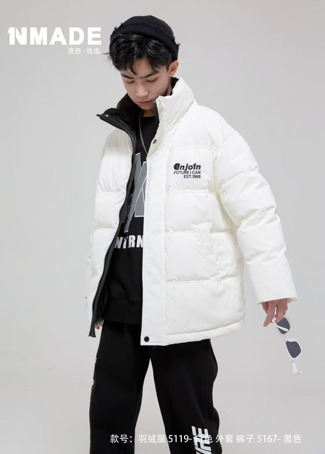 5119（羽）高品质青少年潮牌男童外套（免洗面料）