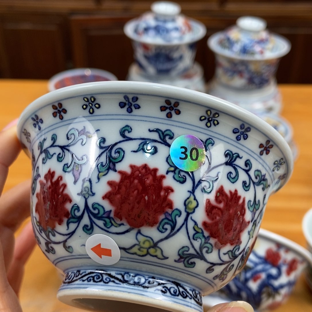 手绘现代茶具非古董