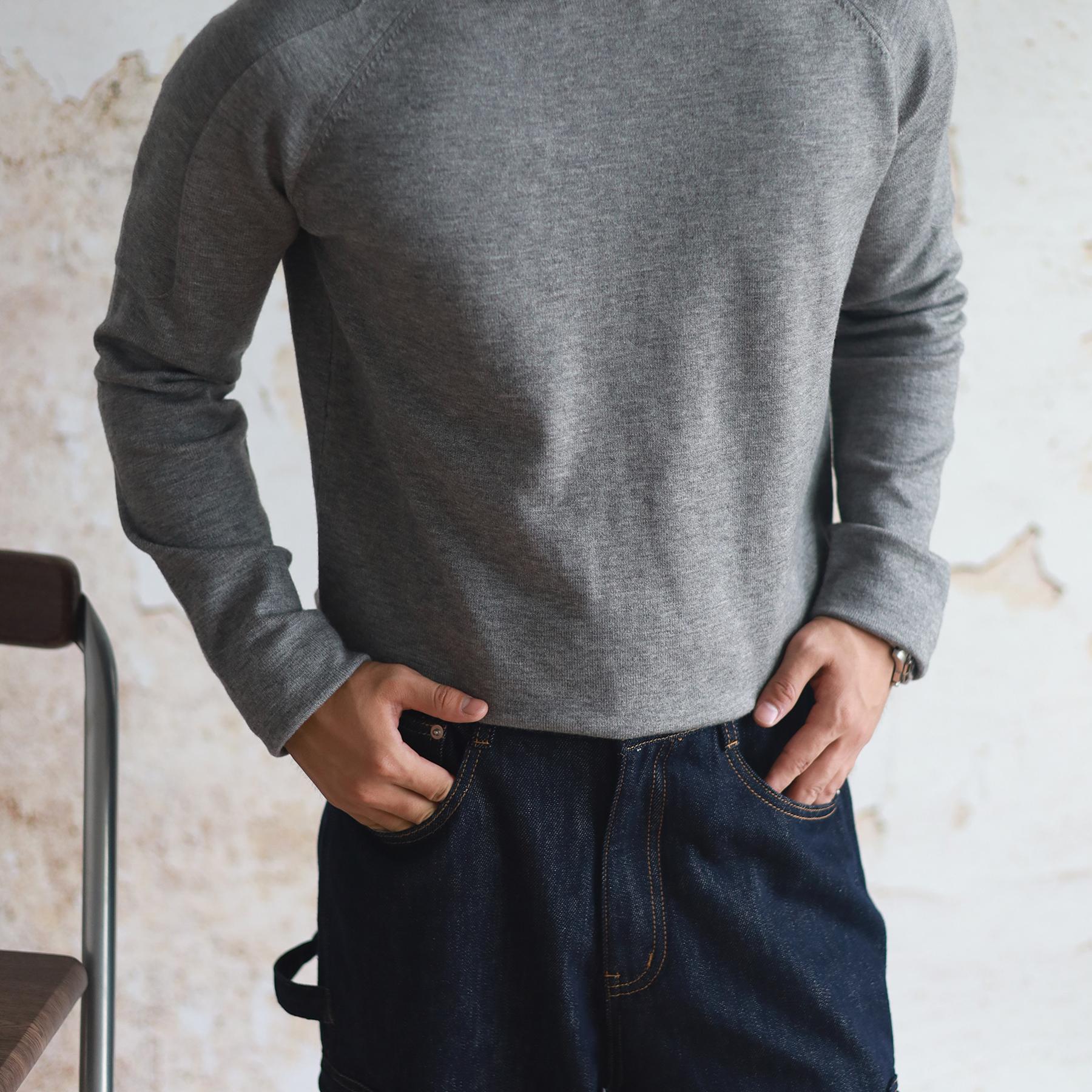 单穿也有型 回故HYMG 圆领套头针织衫男士内搭外穿春长袖上衣