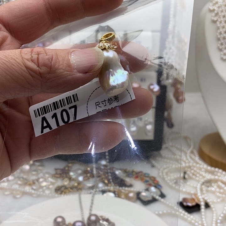 合金淡水珍珠颈饰107