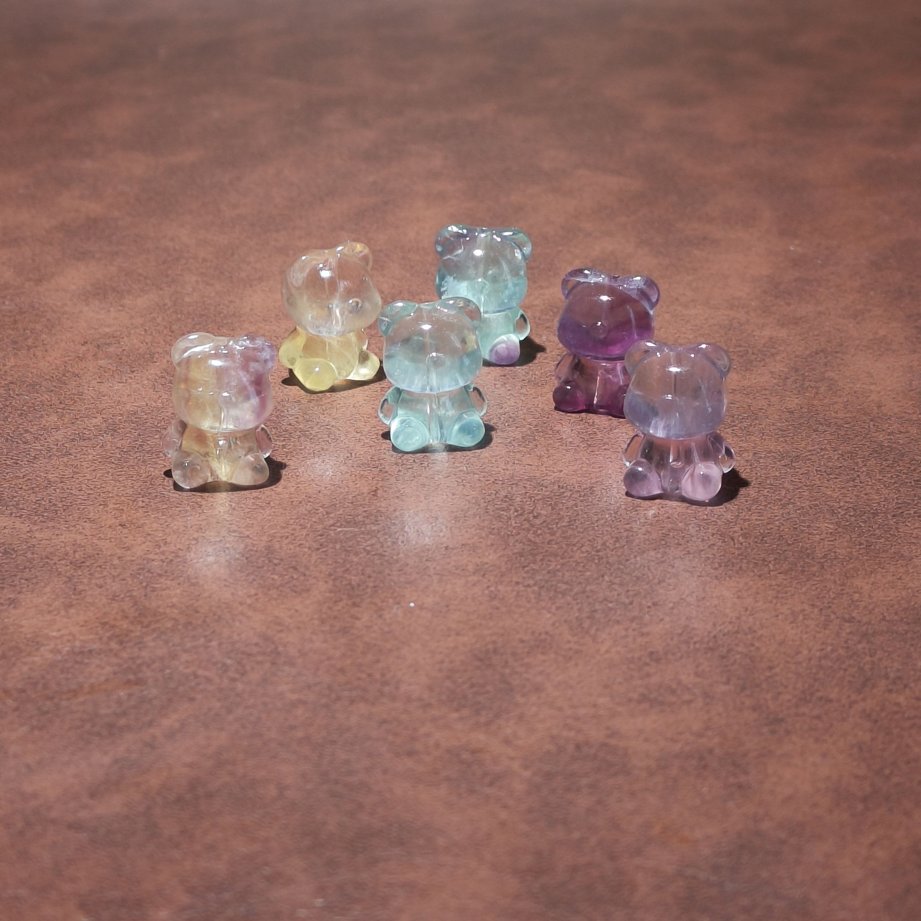 【黑胖珠宝】H0411 彩萤石小熊 多样性发其一