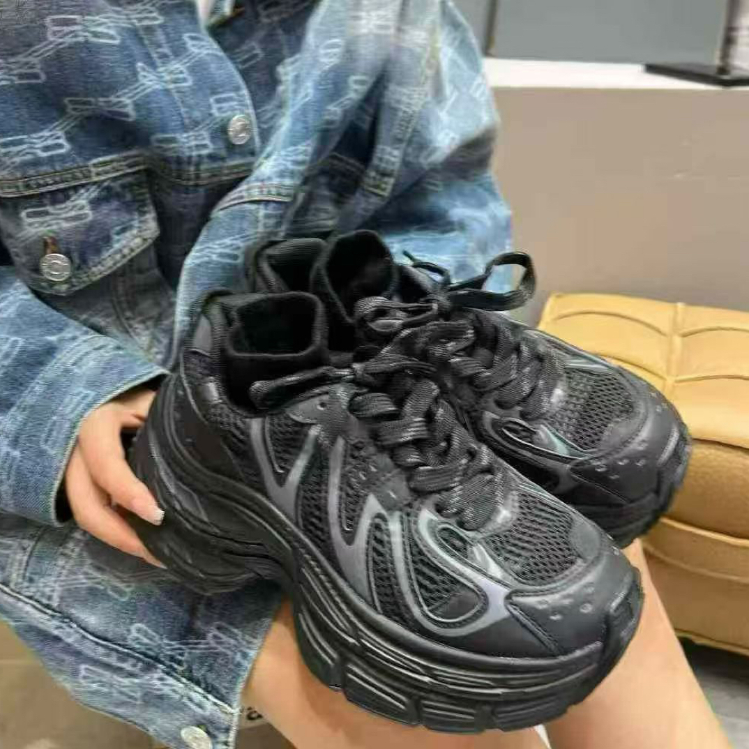 欧货小众设计真皮老爹鞋女2025秋季新款小个子增高休闲运动鞋女鞋