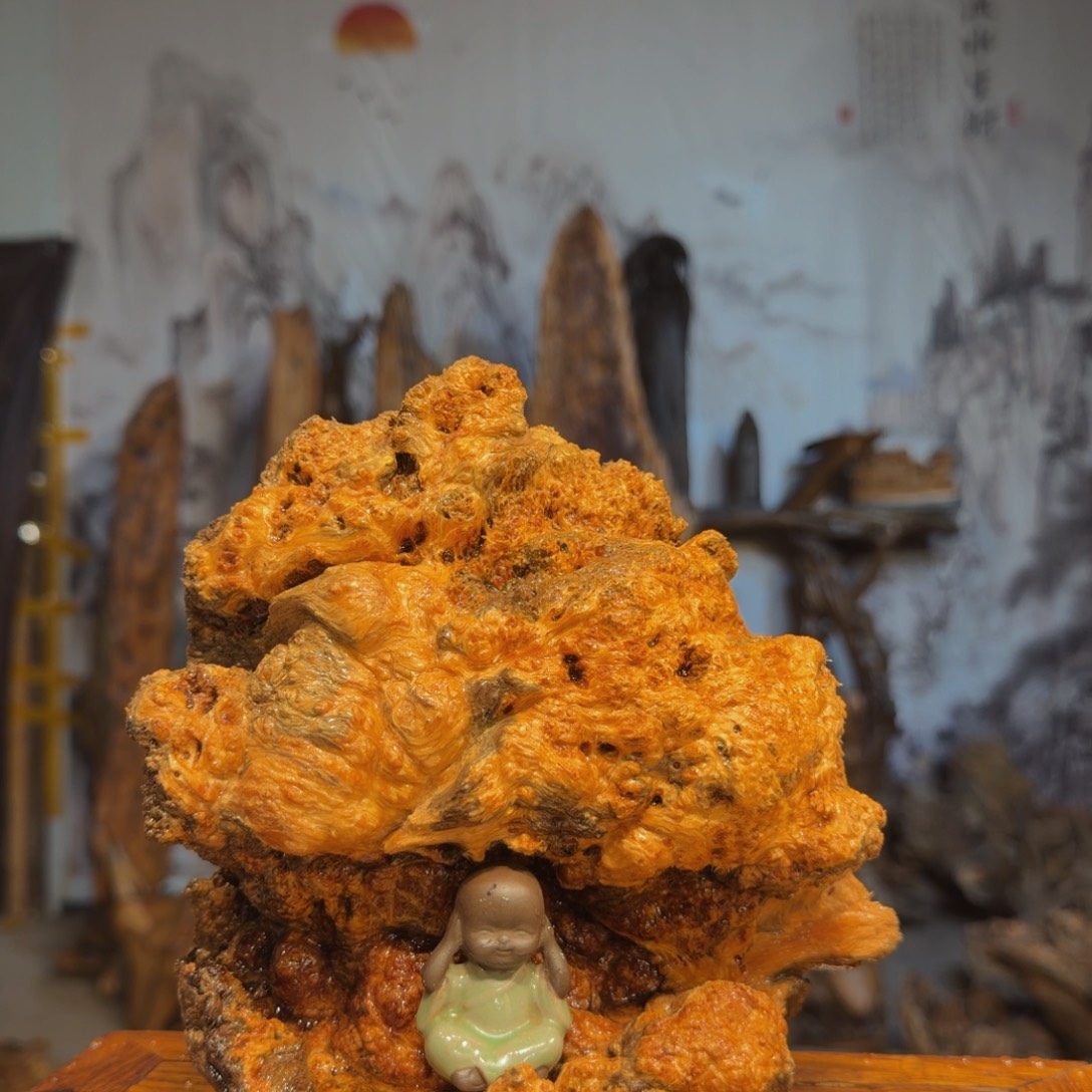 红***子木三丰琥珀木 天然摆件105