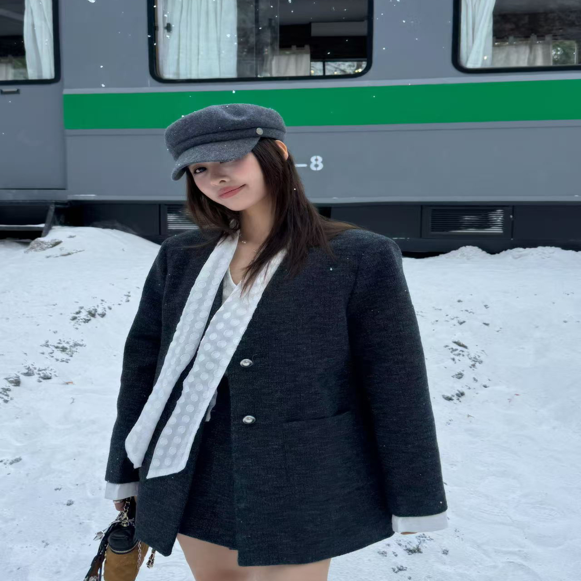 恩加-6300-韩系简约通勤宽松百搭外套