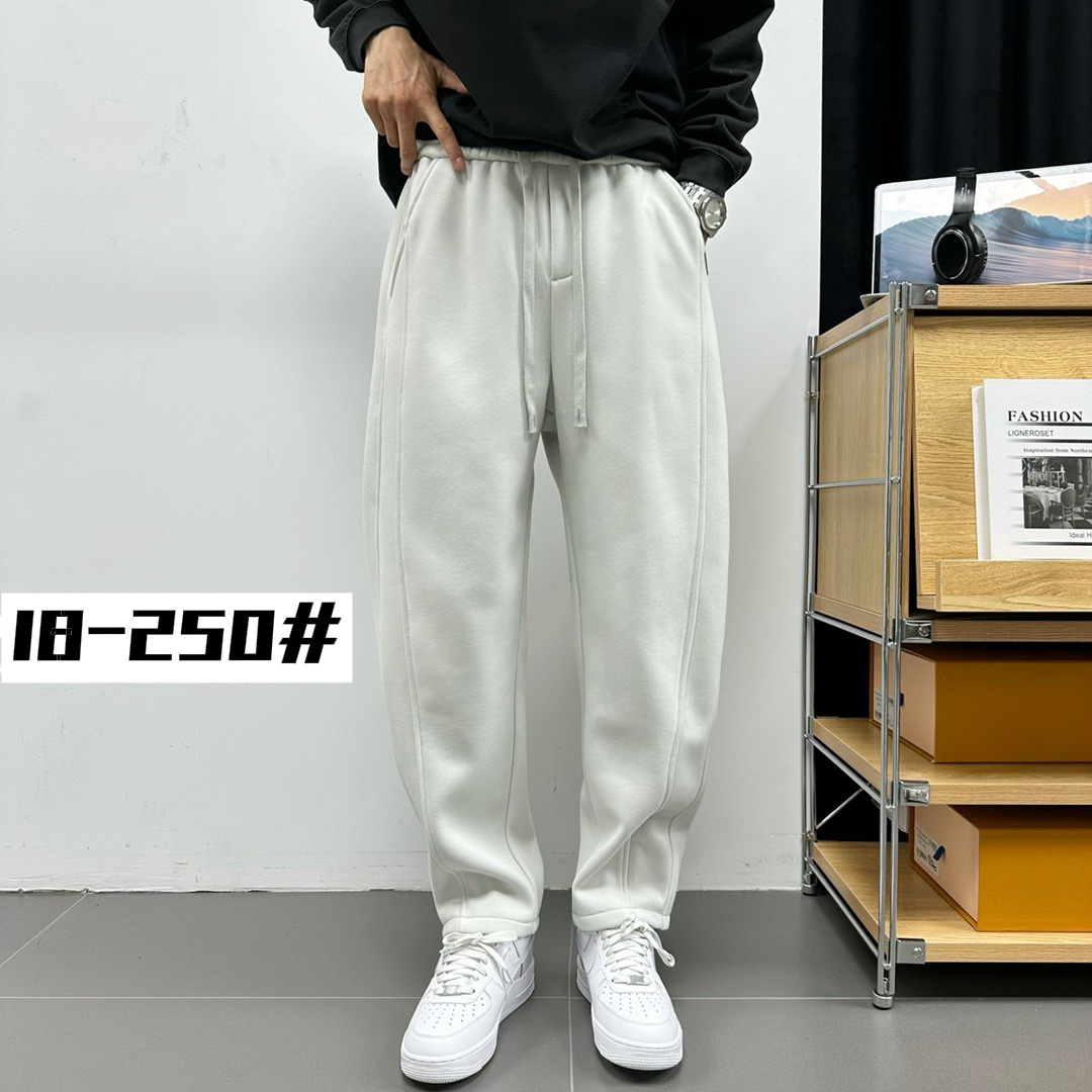 （TOP线上男装）冬季新款加绒直筒休闲裤 250