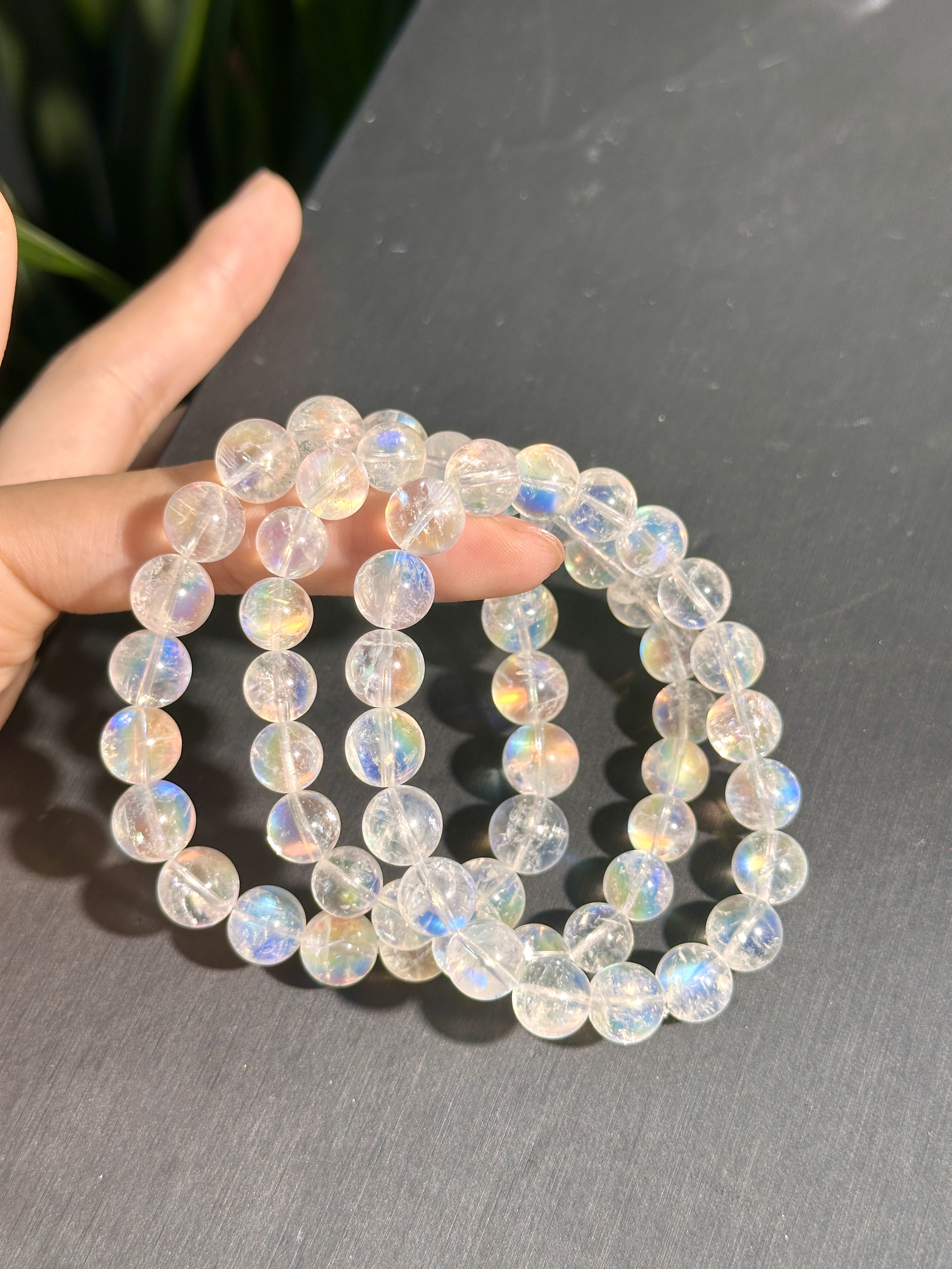 Y242 天然【收藏级】月光石手串 多样性发其一