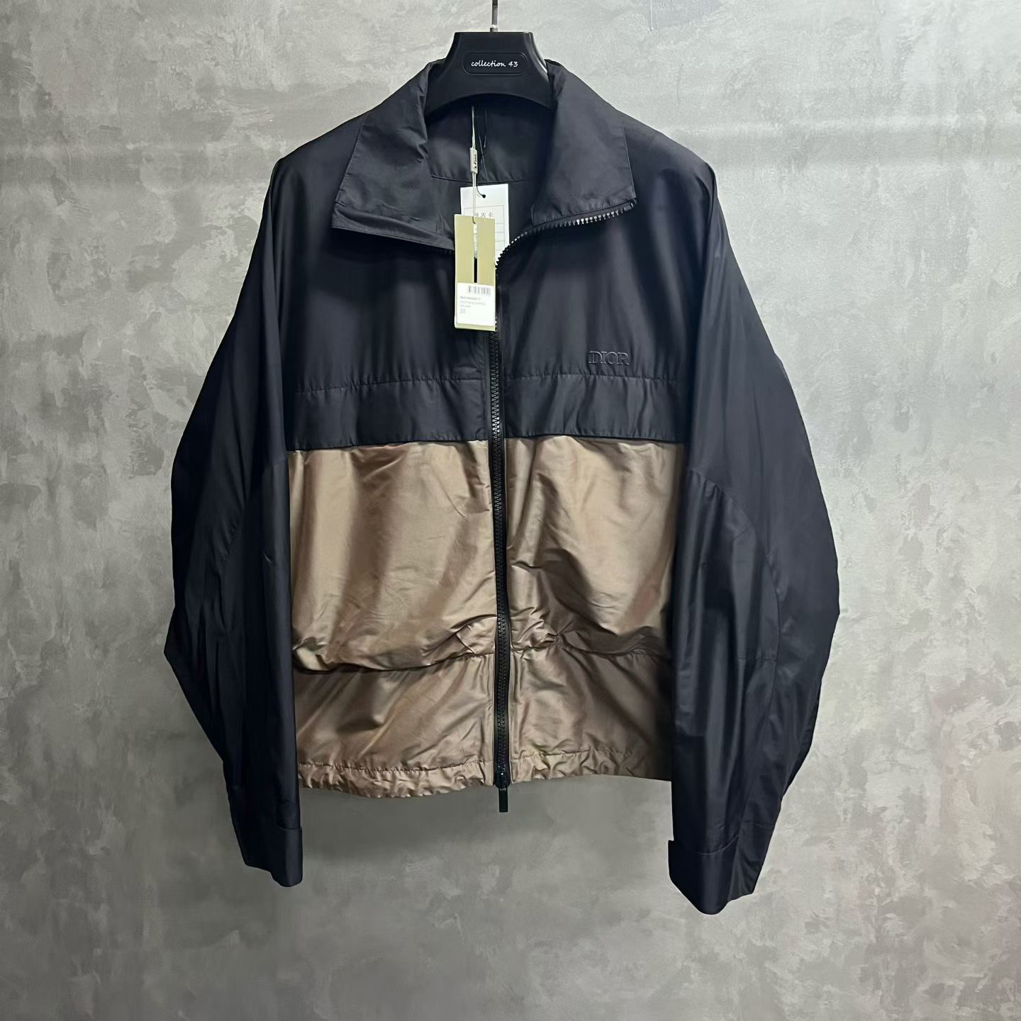 99新 DIOR/迪奥 24拼接立领拉链长袖夹克外套/50