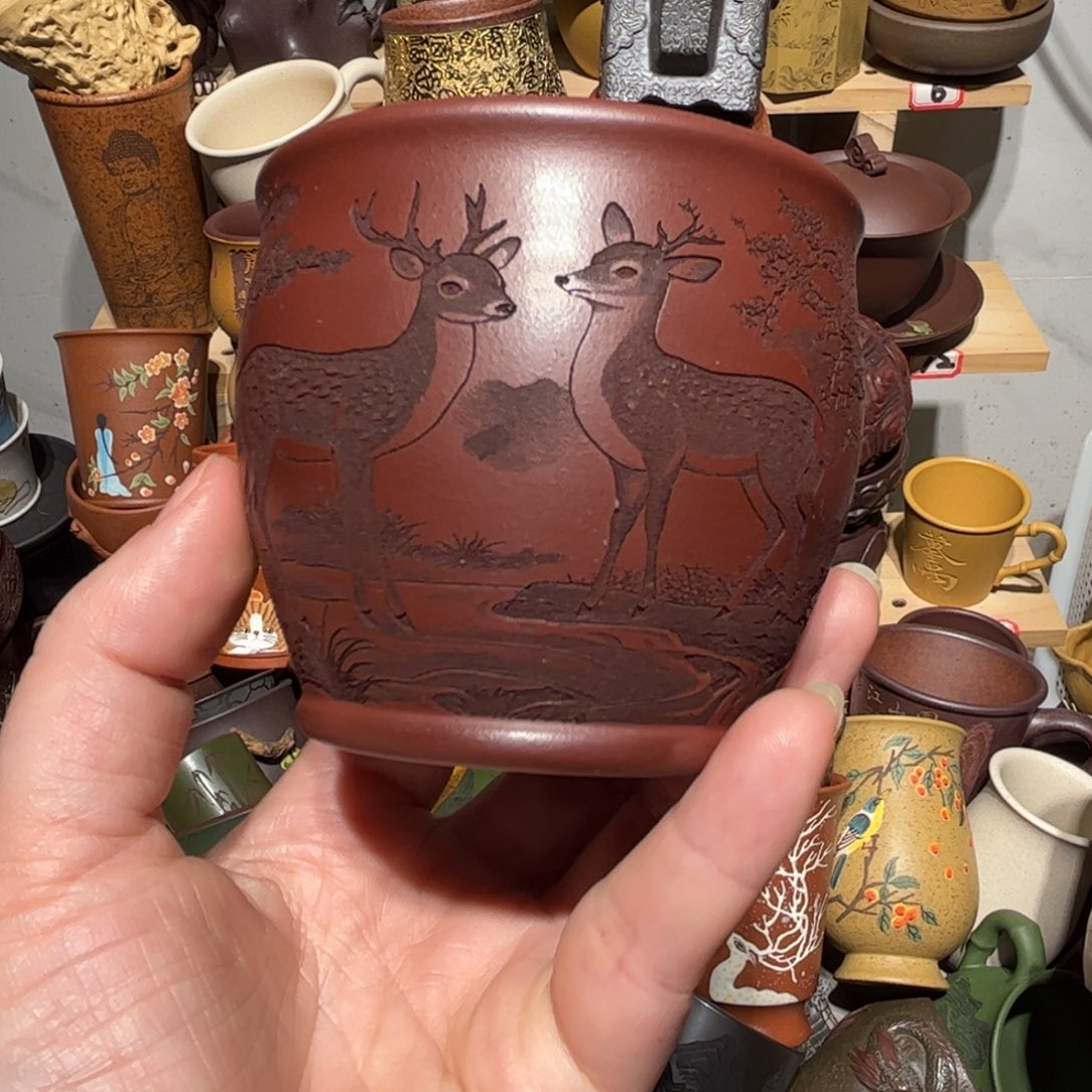 紫砂茶杯宜兴紫砂主人杯