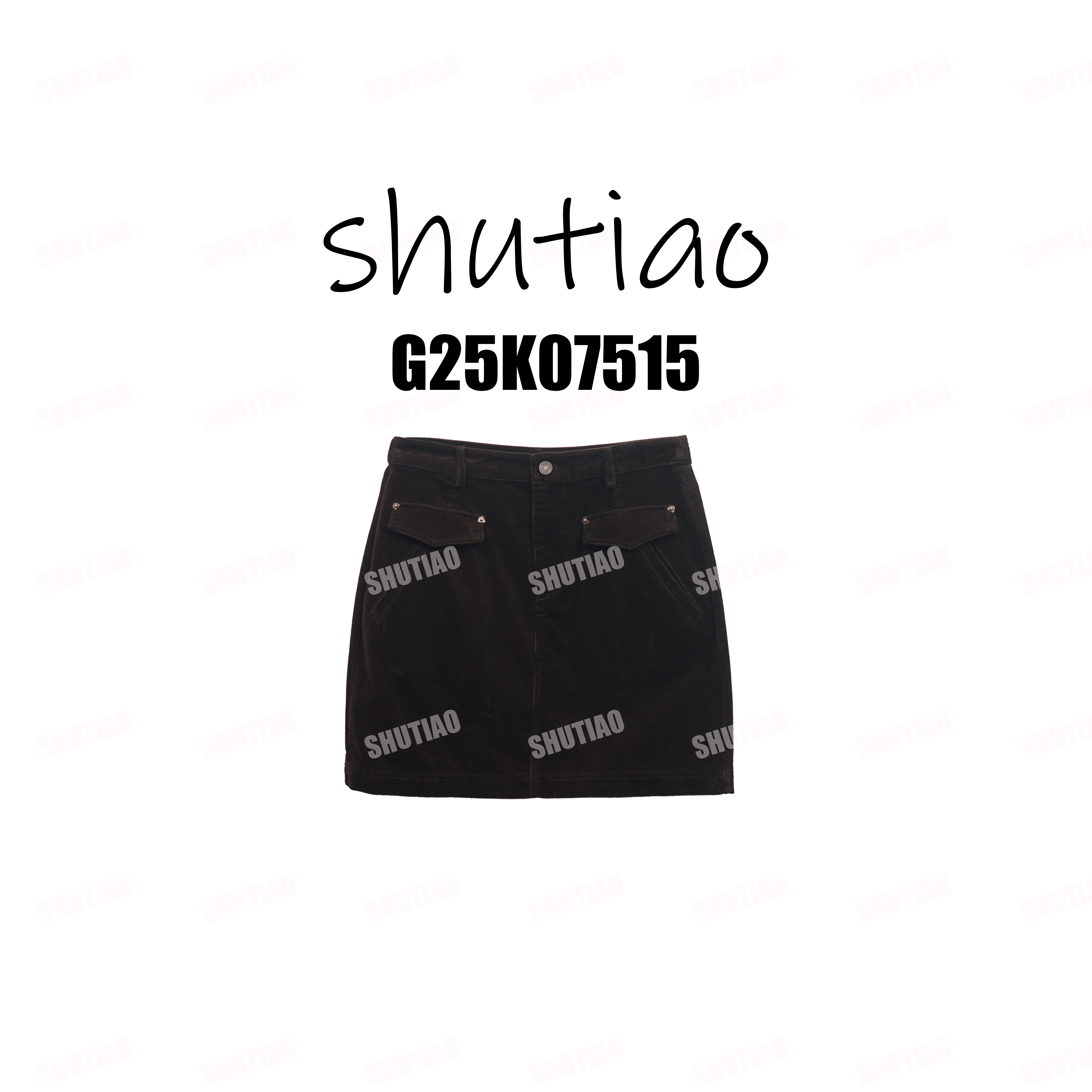 【SHUTIAO】2025冬季：新款小众设计款短裙G25K07515