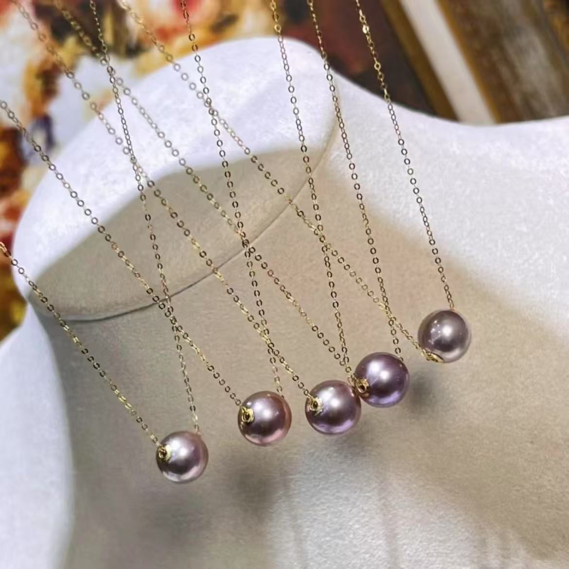 【焱焱甄选】紫珠路路通 11-12mm 18k金（多样性发一 含银链）D69