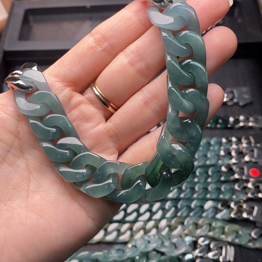 若***痕翡翠未镶嵌手链手链10001
