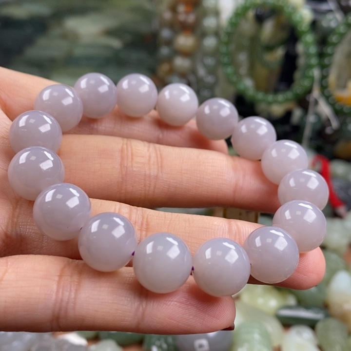 和田玉（糖玉）未镶嵌手链和田玉卡12手串