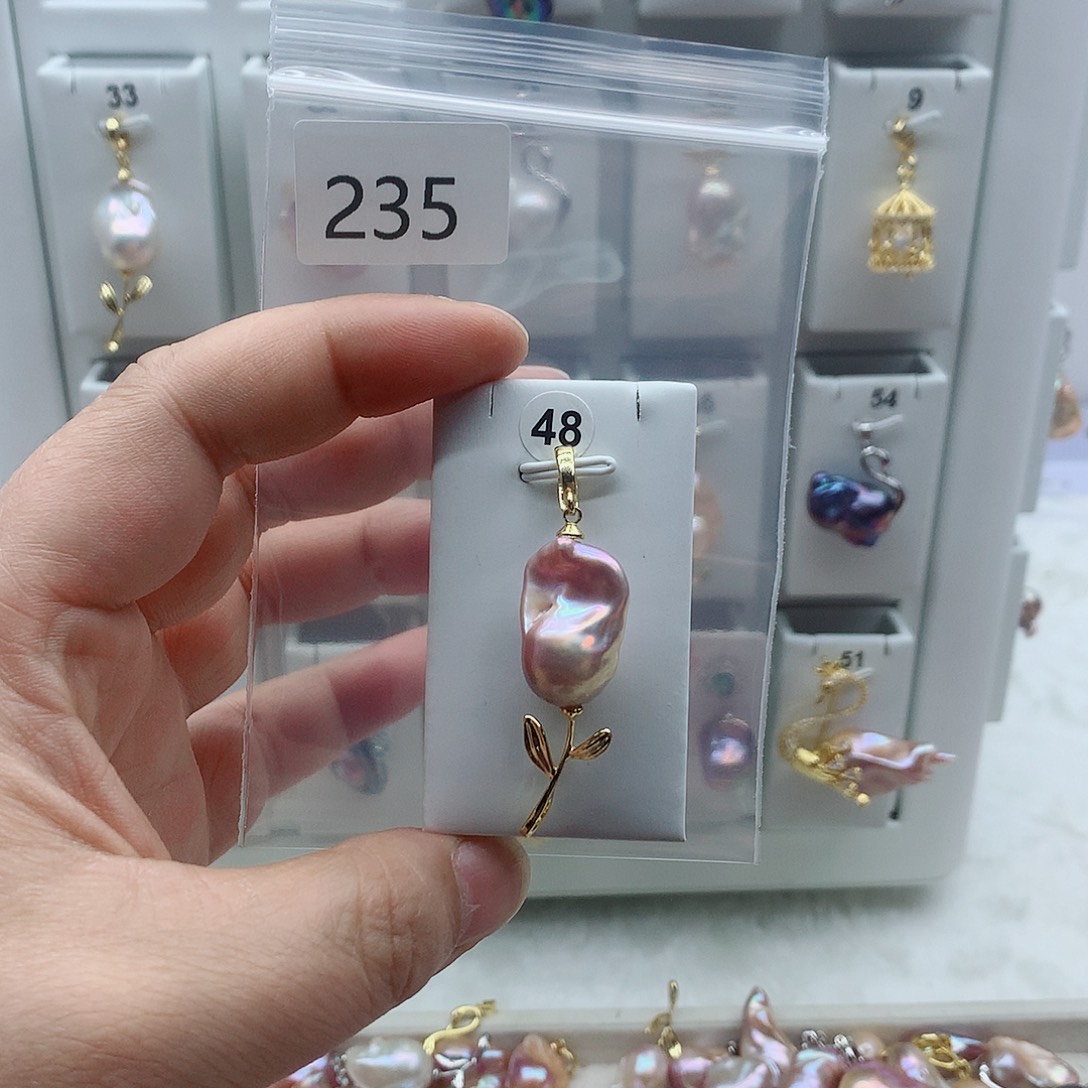 淡水珍珠吊坠(不含链)合金