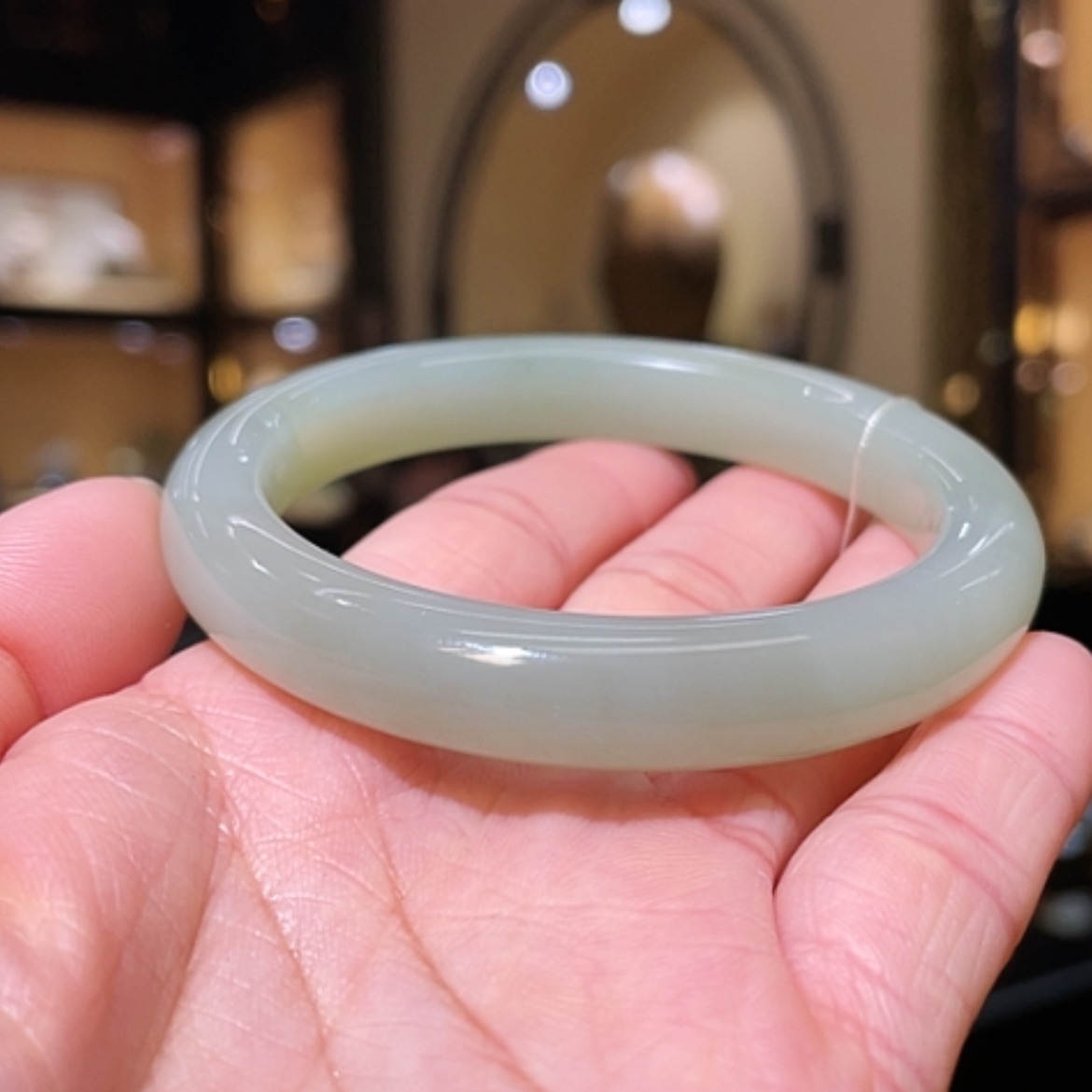 【闪购商品】和田玉手镯未镶嵌56#46.9g