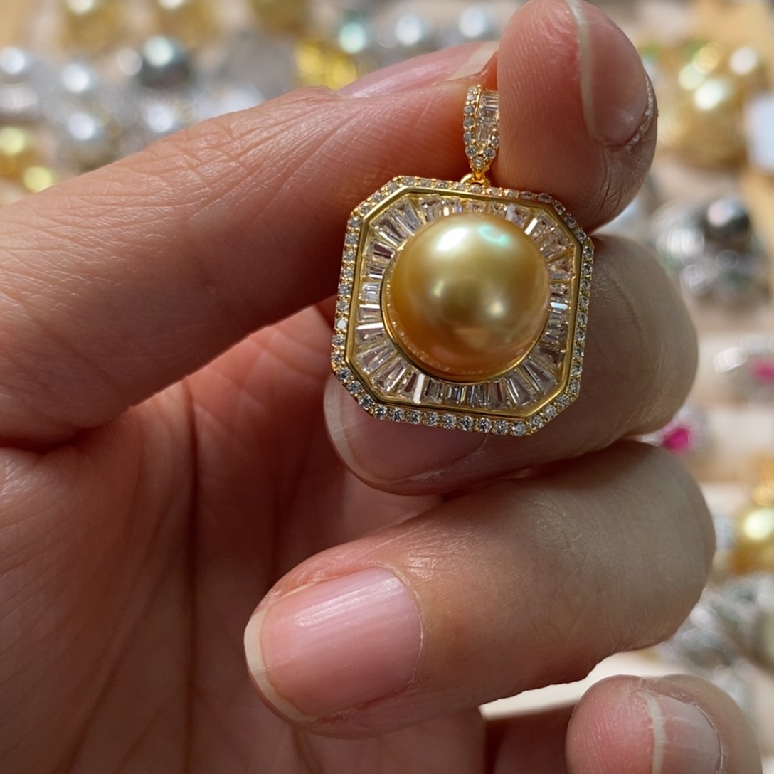 海水珍珠颈饰银S925镶嵌