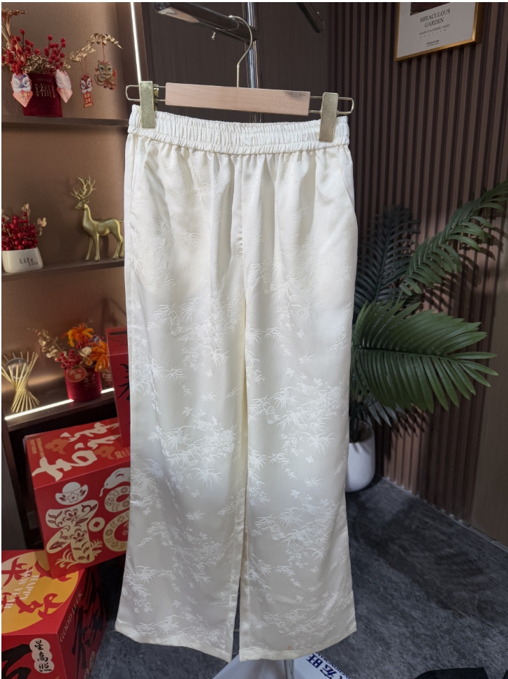 新国风休闲百搭复古阔腿宽松显瘦阔腿裤2025A9991开开