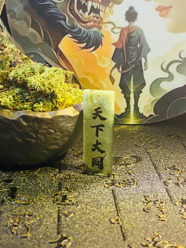 不良人挂件玉牌天下大同