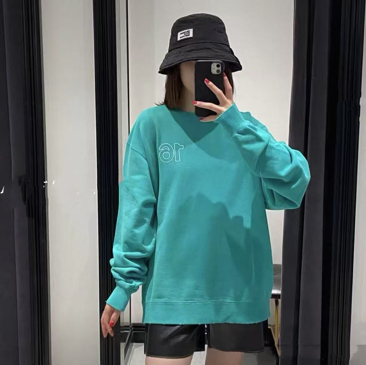 C308【朵拉外贸】S1Y数字印花卫衣微瑕