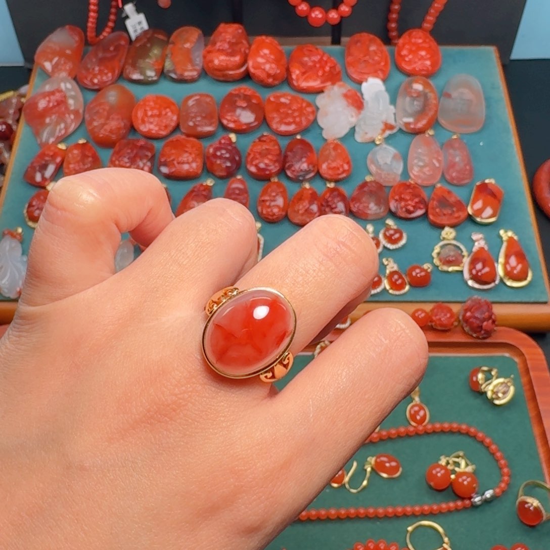 南红玛瑙南红玛瑙银S925镶嵌