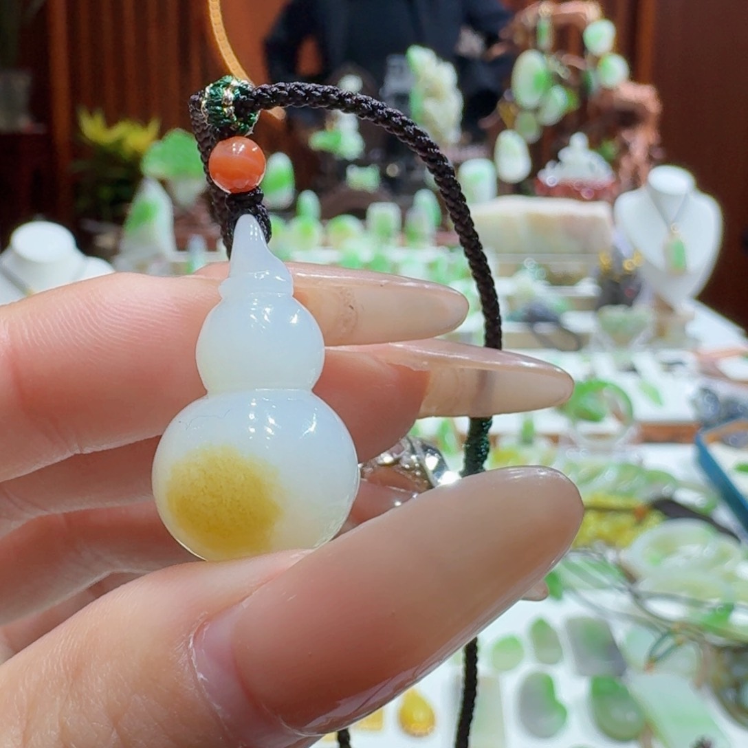 和田玉糖白葫芦未镶嵌