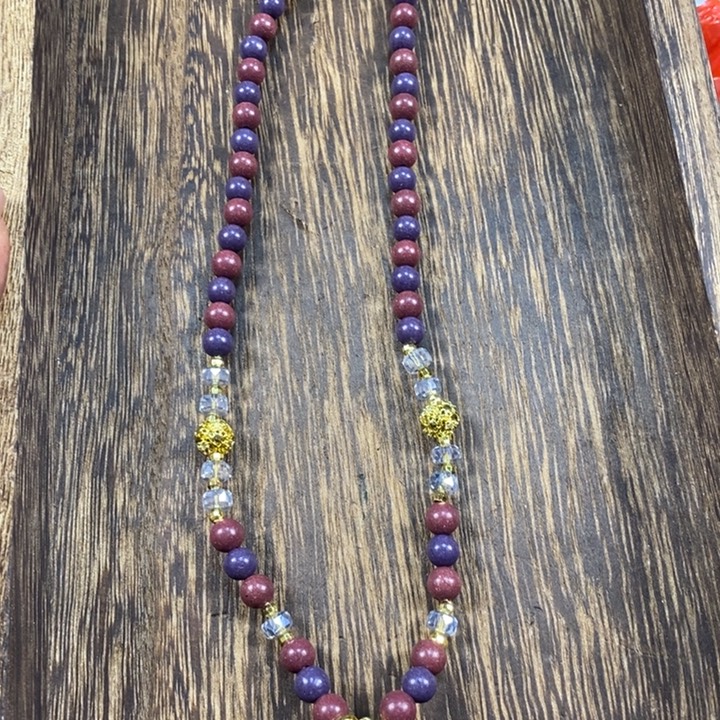 泥塑紫草忘忧芳华0.6，项链款