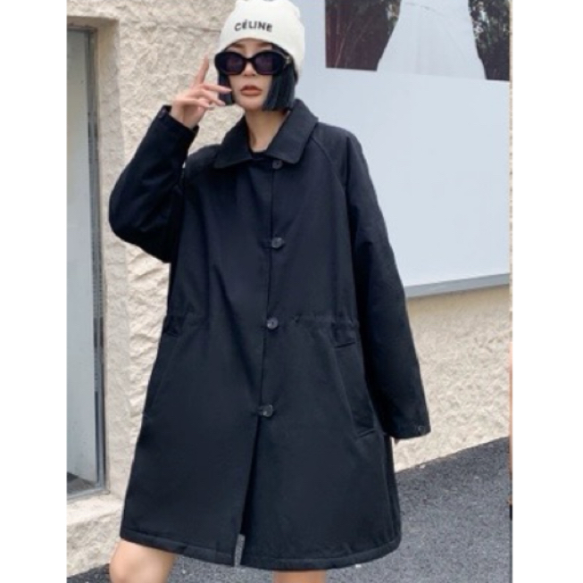 【清仓】工装风衣外套春秋韩系宽松百搭显瘦流行休闲风衣女M05#0.1