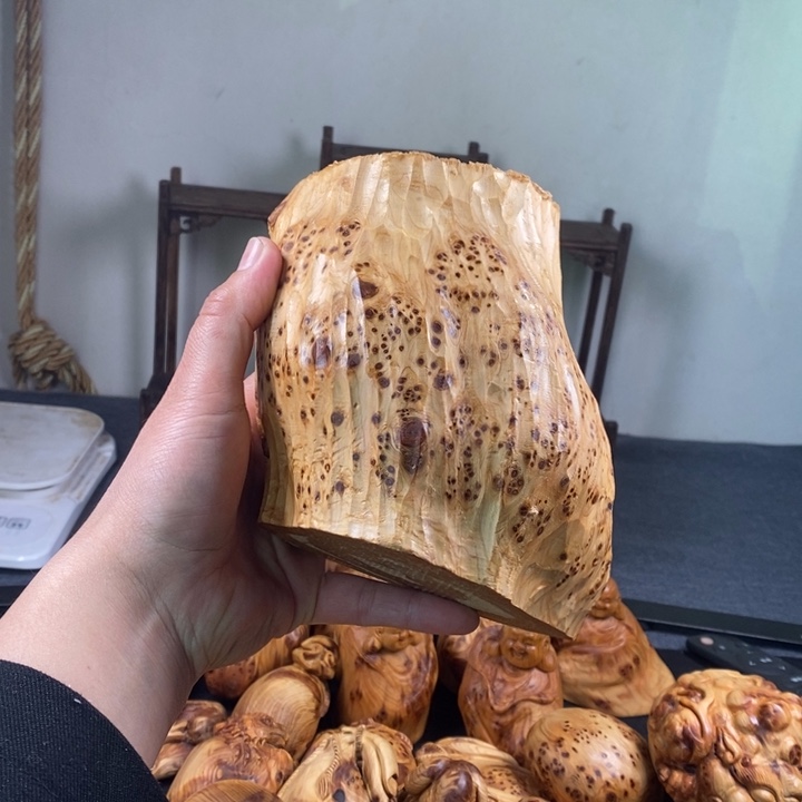 柏木大*哥随行满瘤疤大个手把件，小摆件