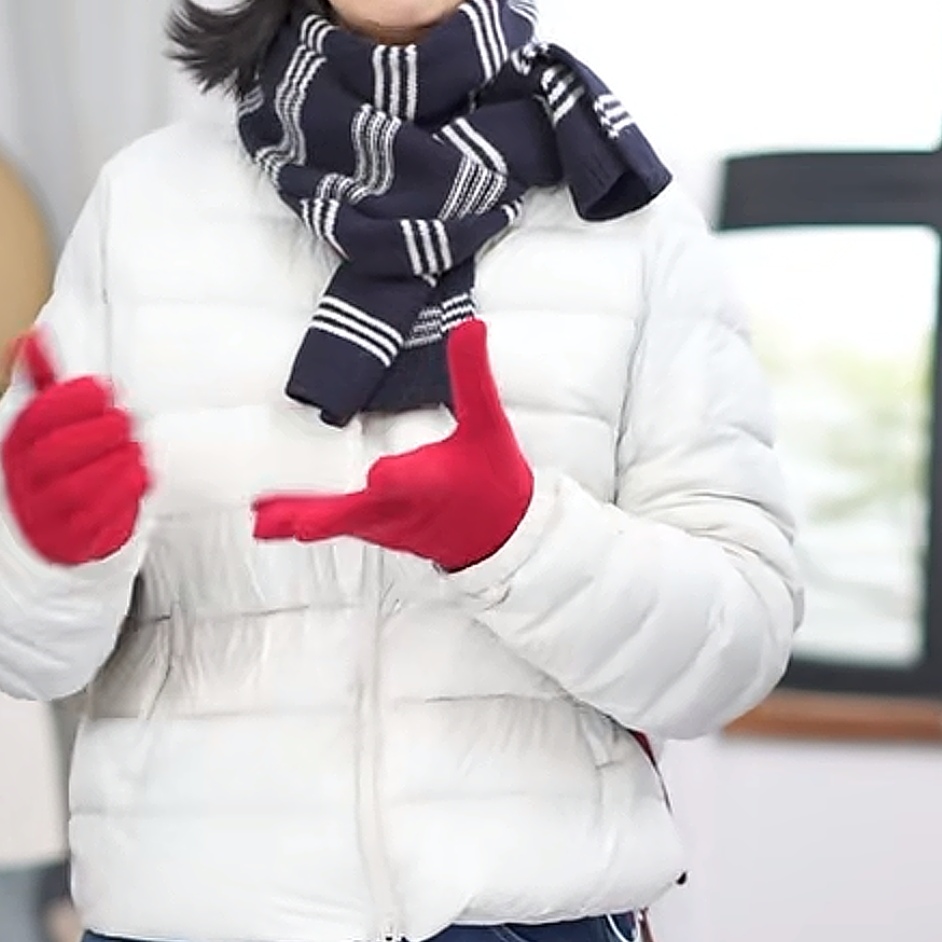 大禾选品：秋冬条纹羊毛保暖围巾男女同款