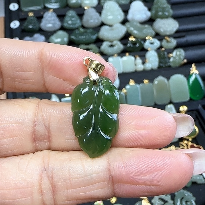 和田玉吊坠(不含链)银S925镶嵌