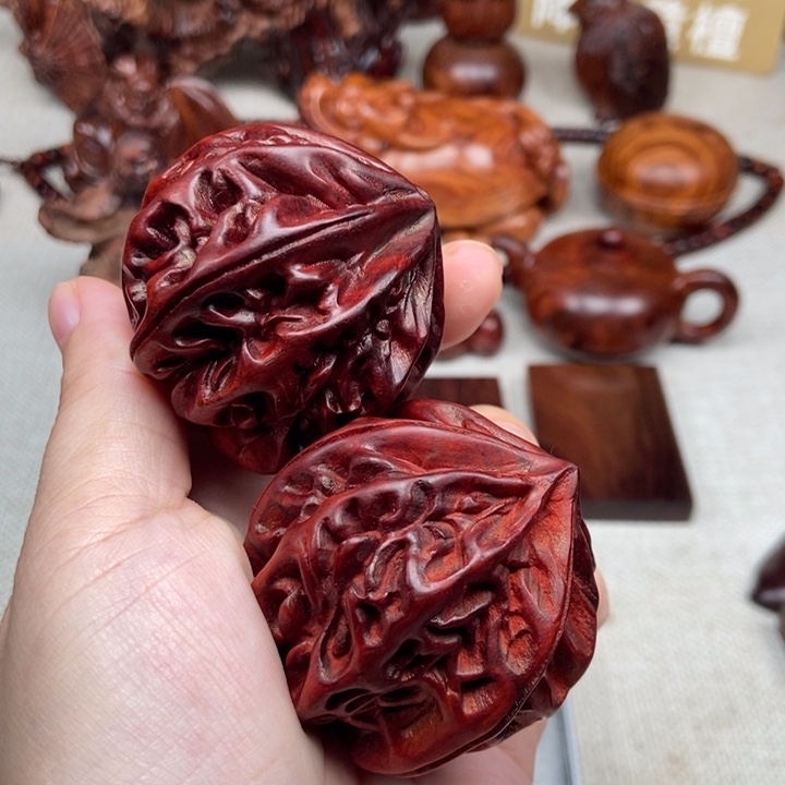 黄花梨/降香黄檀其他血檀一对96.4克左右