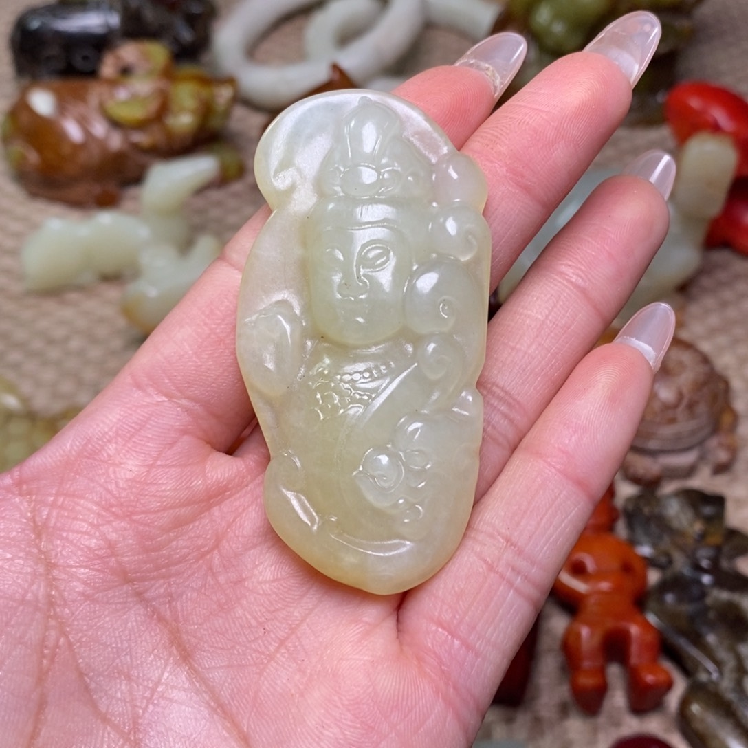 白玉菩提吊坠白玉菩提白玉菩提摆件