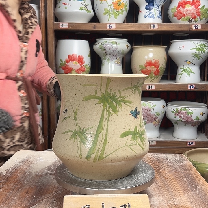 摆件小蛮腰陶泥竹子新款陶瓷陶瓷