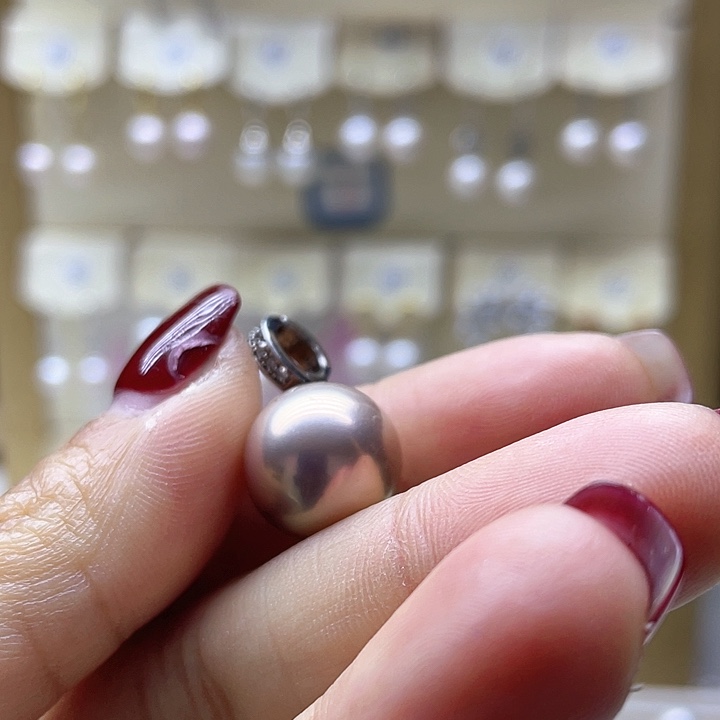 淡水珍珠颈饰银S925镶嵌