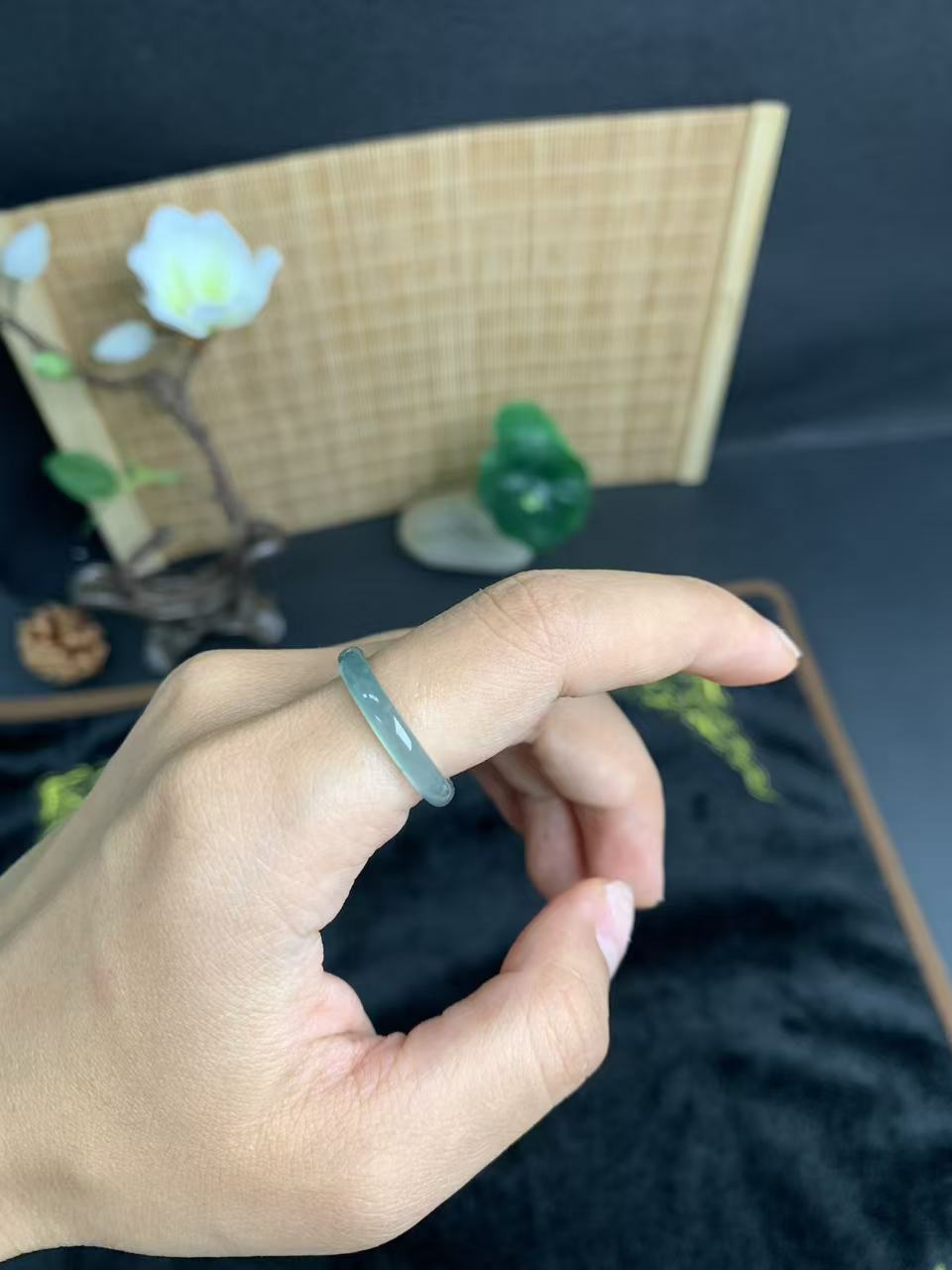 【锐姐七夕宠粉】天然翡翠蓝水戒指 多样性拍发一  40654