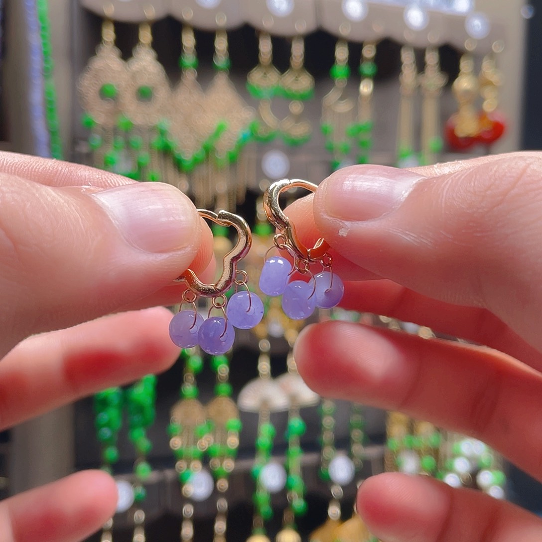 翡翠合金耳饰翡翠