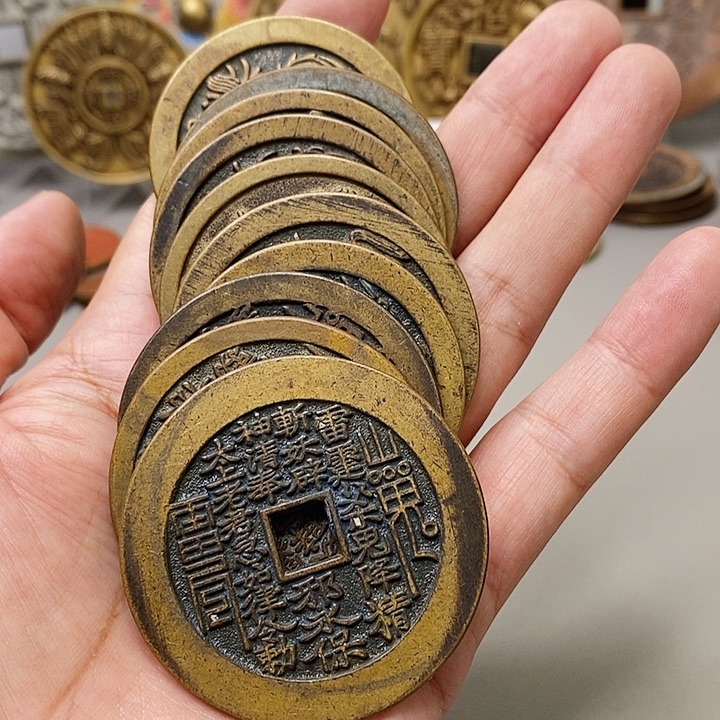 铜现代仿制工艺文创铜币 