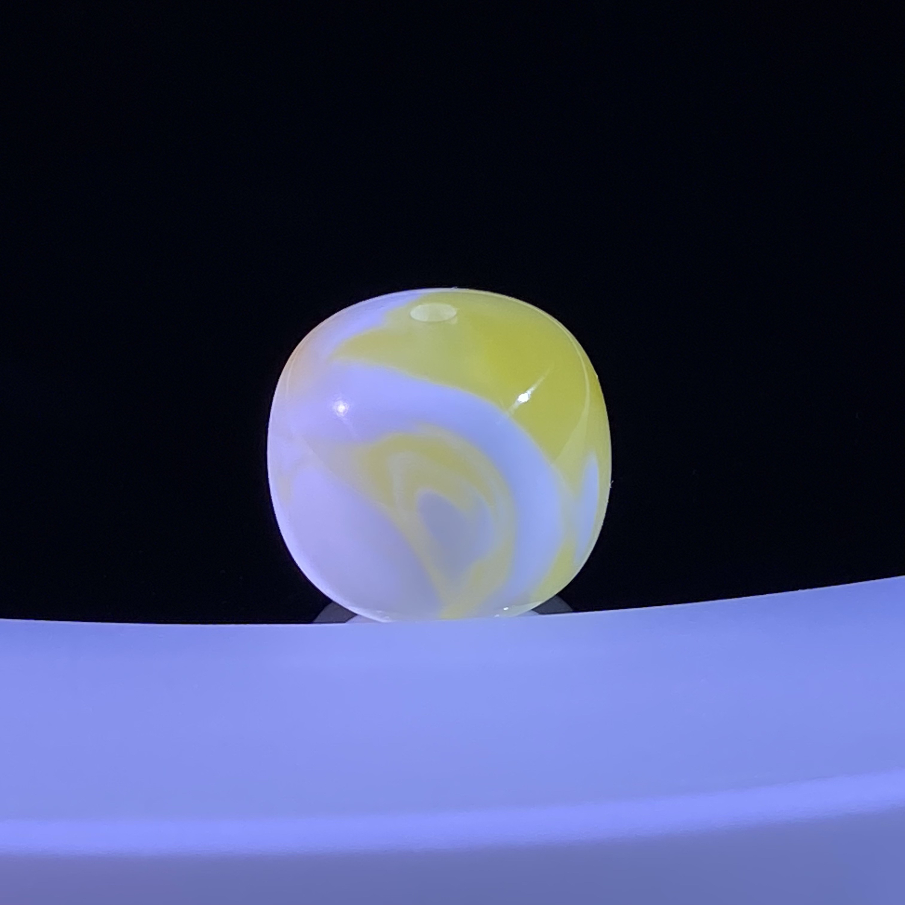 12mm金漆白溶洞妖花蜜蜡老型 配串好看妖